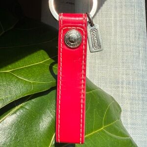 Coach Y2K Hot Pink Patent Leather Keychain